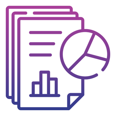 Documents with charts and graphs icon.